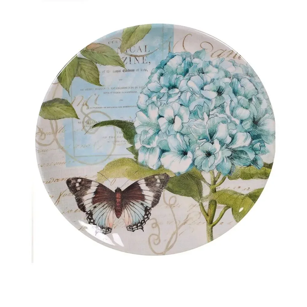 Certified International Hydrangea Garden Round Plate